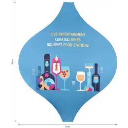 Lantern Banner with Light Weight Cross Base Skin Branded Image